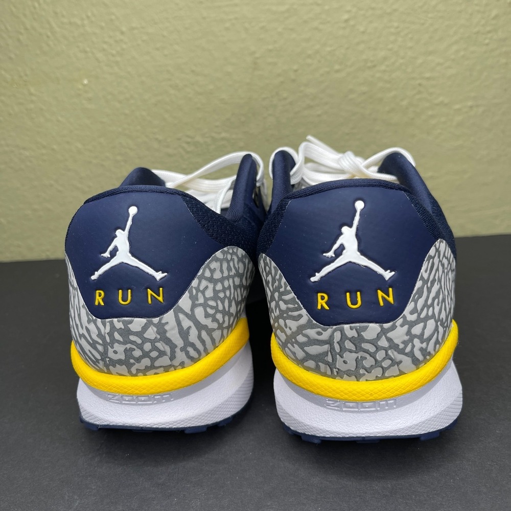 Jordan Zoom Tenacity 88 Size 9 Navy Michigan Wolverines Cement Shoes IF2972-447 - Picture 6 of 9